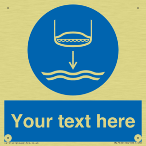 Custom Lower lifeboat to the water in launch sequence